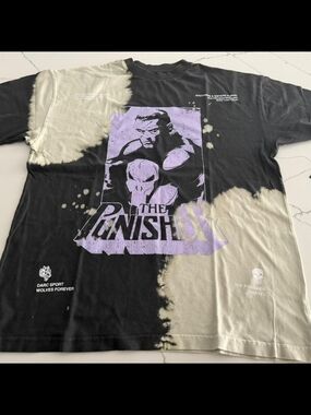 Darc Sport The Punisher Graphic Tee - Black & Cream with Purple Print